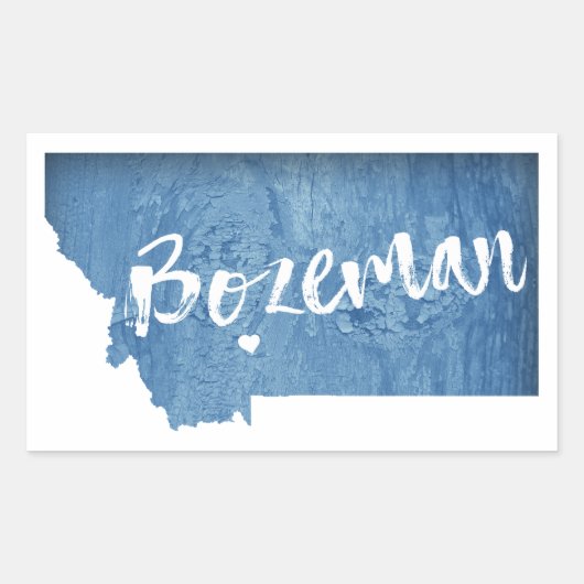 Bozeman, Montana Rechthoekige Sticker (Voorkant)
