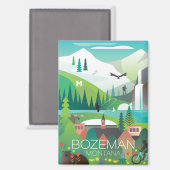 Bozeman, Montana Refrigerator Magnet (Recto/Verso)