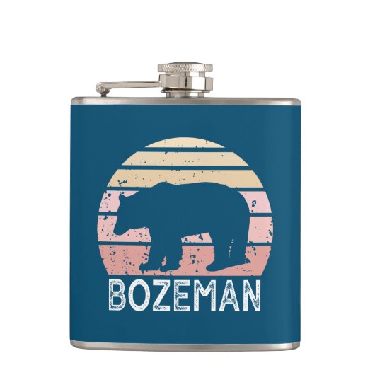 Bozeman Montana Retro Beer Heupfles (Voorkant)