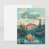 Bozeman Montana Rocky Mountains  Kaart (Voorkant / Achterkant)
