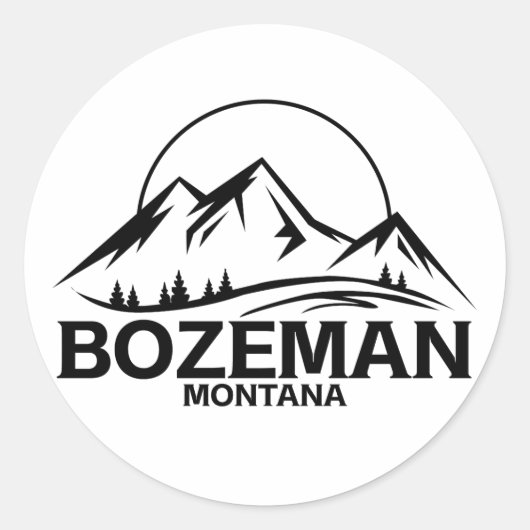 Bozeman, Montana Ronde Sticker (Voorkant)