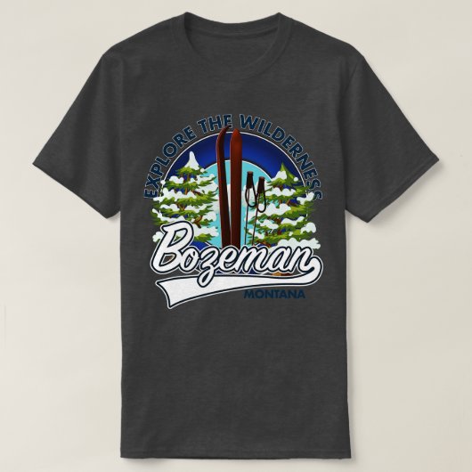 Bozeman Montana ski 1 T-shirt (Design voorkant)