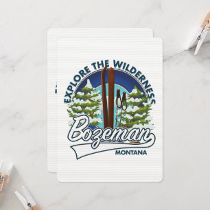 Bozeman Montana ski poster logo