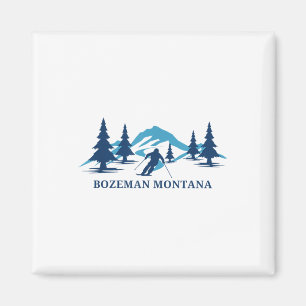 Bozeman Montana Ski Resort Skiën Skier _1 Magneet