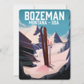 Bozeman Montana skiposter (Achterkant)