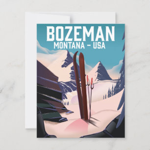 Bozeman Montana skiposter Kaart