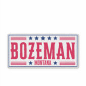 BOZEMAN MONTANA Stars & Stripes Sticker (Voorkant)