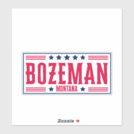 BOZEMAN MONTANA Stars & Stripes Sticker