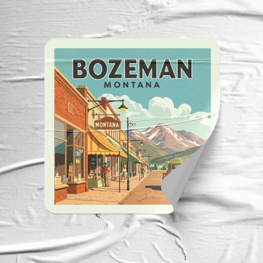 Bozeman Montana Vierkante Sticker