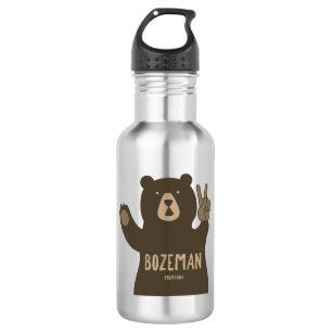 Bozeman Montana Vredesbeer Waterfles