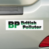 BP: British Polluter Bumpersticker (Op auto)
