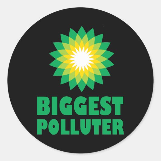 BP grootste vervuiler Ronde Sticker (Voorkant)
