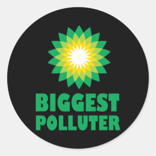 BP grootste vervuiling Ronde Sticker
