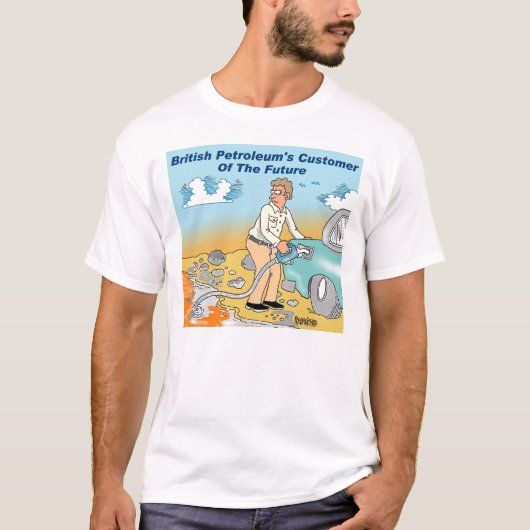 BP | T-shirts met British Petroleum Cartoon (Voorkant)