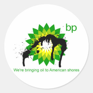 BP: We brengen olie naar Amerikaanse kusten Ronde Sticker
