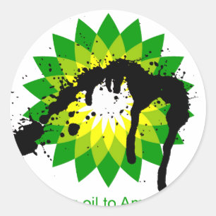BP we brengen olie naar de Amerikaanse kusten Ronde Sticker