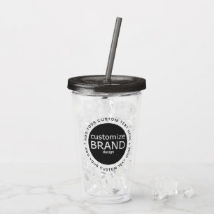 BPA Free Custom Logo Tumbler Drinkware Acryl Drinkbeker