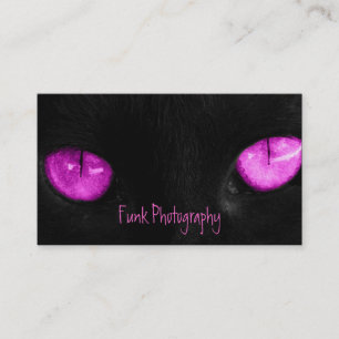 BPUR Black Cat Paarse Eyes Visitekaartje