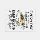 Bqwq Turtle Every Day Is A New Beginning Motivatio Fleece Deken (Voorkant (Horizontaal))