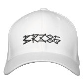 BR385 Casquette brodé blanc (Devant)