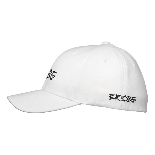 BR385 Casquette brodé blanc (Gauche)