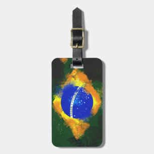 BR Brasil braziliaanse vlag Bagagelabel