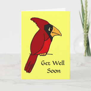 BR - Funny Cardinal Get Well Card Kaart