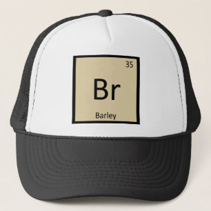 Br - Gerst Soep Chemie Periodiek Systeem Symbool Trucker Pet