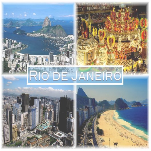 BR Rio de Janeiro - strand van Botafogo - Carnival Sticker (Voorkant)