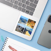 BR Rio de Janeiro - strand van Botafogo - Carnival Sticker (Laptop met iPhone)