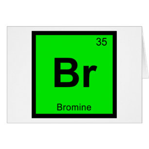 Br - Symbole de tableau périodique de la chimie de