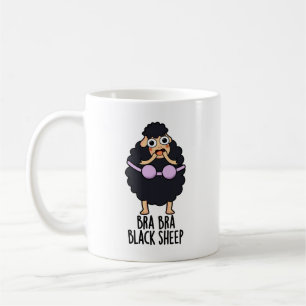 Bra-bra Black Sheep Funny Animal Pun Koffiemok