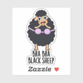 Bra-bra Black Sheep Funny Animal Pun Sticker (Vel)