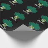 Bra-ccoli Funny Veggie Broccoli Bra Pun Dark BG Cadeaupapier (Hoek)