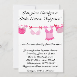 Bra & Panty Lingerie Douche Invitation