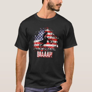 Braaap Motorcross USA Amerikaanse T-shirt T S