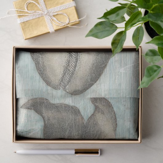 braadvis Blauw hout Ontvlechting Tissuepapier (Geschenk)