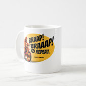 Braap Braaap And Repeat Dirt Bike Coffee Mug (Devant gauche)