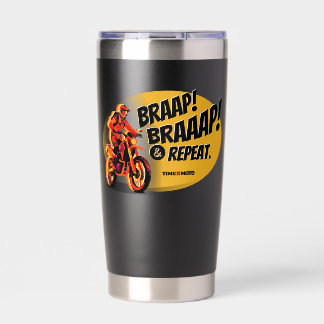 Braap Braaap En Herhaal Dirt Bike Geïsoleerde Beke Drinkbeker