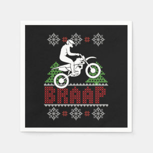 Braap Ugly kerstmotorcross-motorfiets Xmas Gif Servet