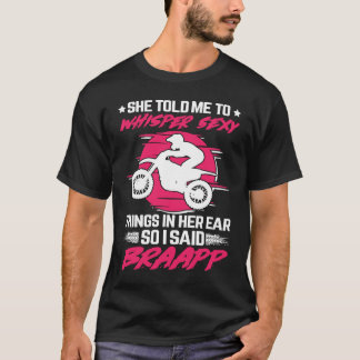 Braapp dirt biker motorfiets motocross 2-takt dir t-shirt