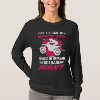 Braapp dirt biker motorfiets motocross 2-takt dir t-shirt