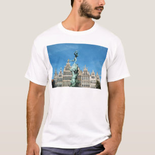 Brabo Fontein Grote Markt Antwerpen België T-shirt