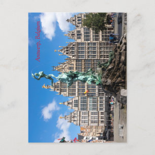 Brabo's monument en gildehuis Antwerpen Briefkaart
