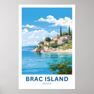 Brac Island Kroatië Reisprint Poster