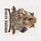 Bracco italiano fleece deken (Voorkant (Horizontaal))