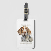 Bracco Italiano Hondengeïnspireerd bagagelabel (Voorkant (verticaal))