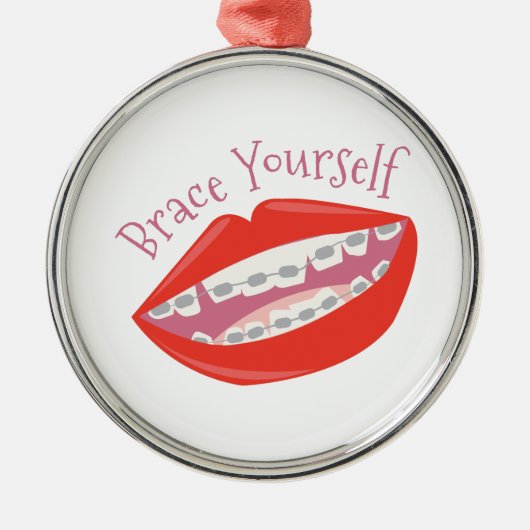 Brace Yourself Metalen Ornament (Voorkant)