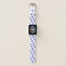 Motif bleu d'empreinte de patte
