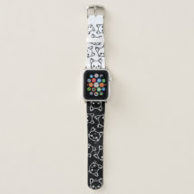 Motif double chat blanc et noir